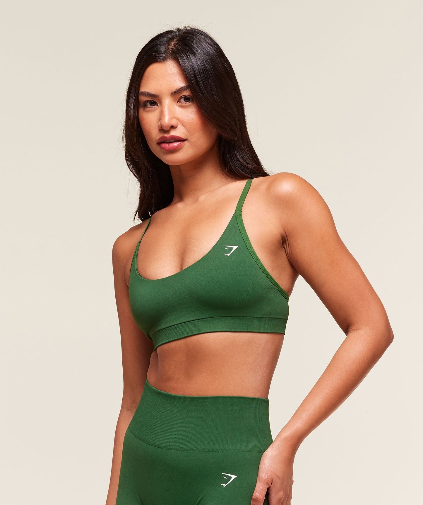 Gymshark Everyday Seamless Racerback Sports Bra - Athletic Green