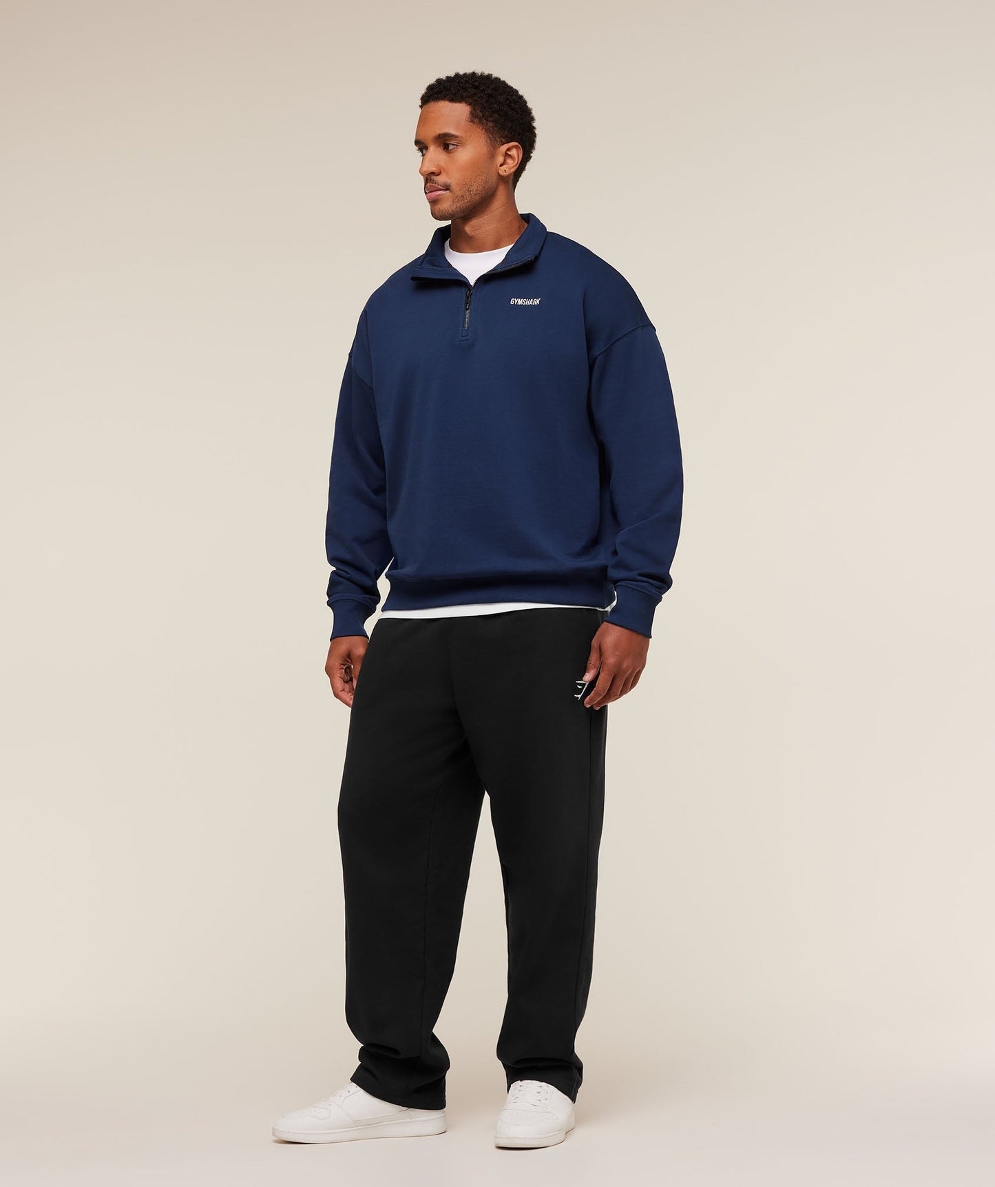 Gymshark Rest Day Sweats 1/4 Zip - Navy