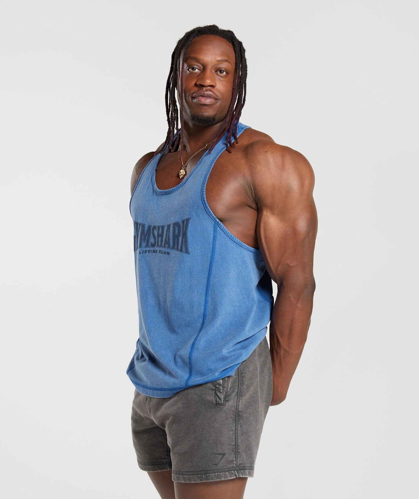 Gymshark Heritage Washed Stringer - Vintage Blue