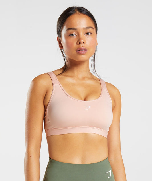 Gymshark FRACTION SPORTS BRA - Clay Pink