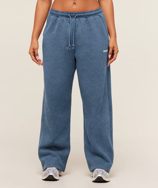 Gymshark Cosy Luxe Straight Leg Regular Joggers - Compound Blue Marl