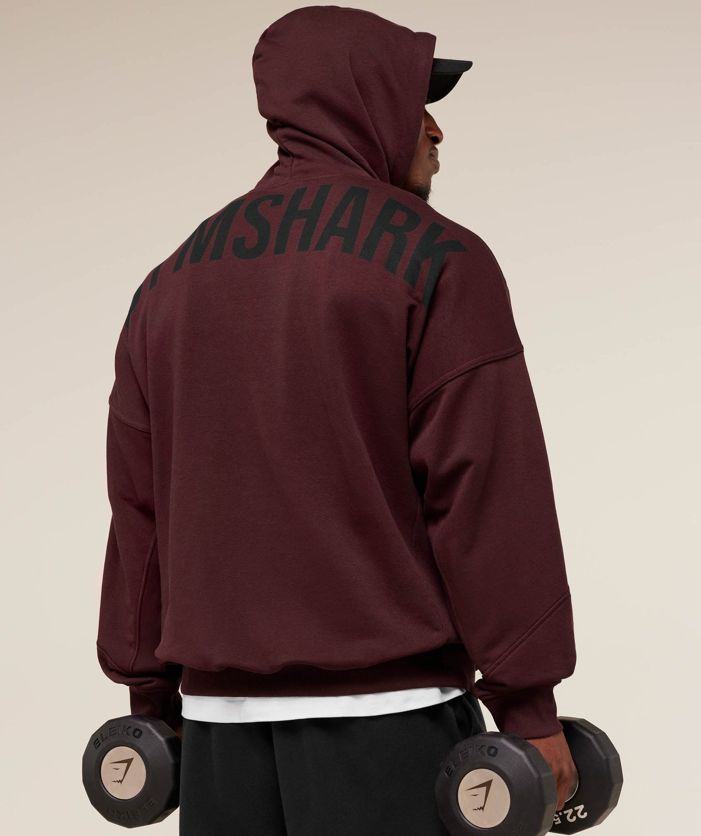 Gymshark Power Oversized Hoodie - Rich Maroon