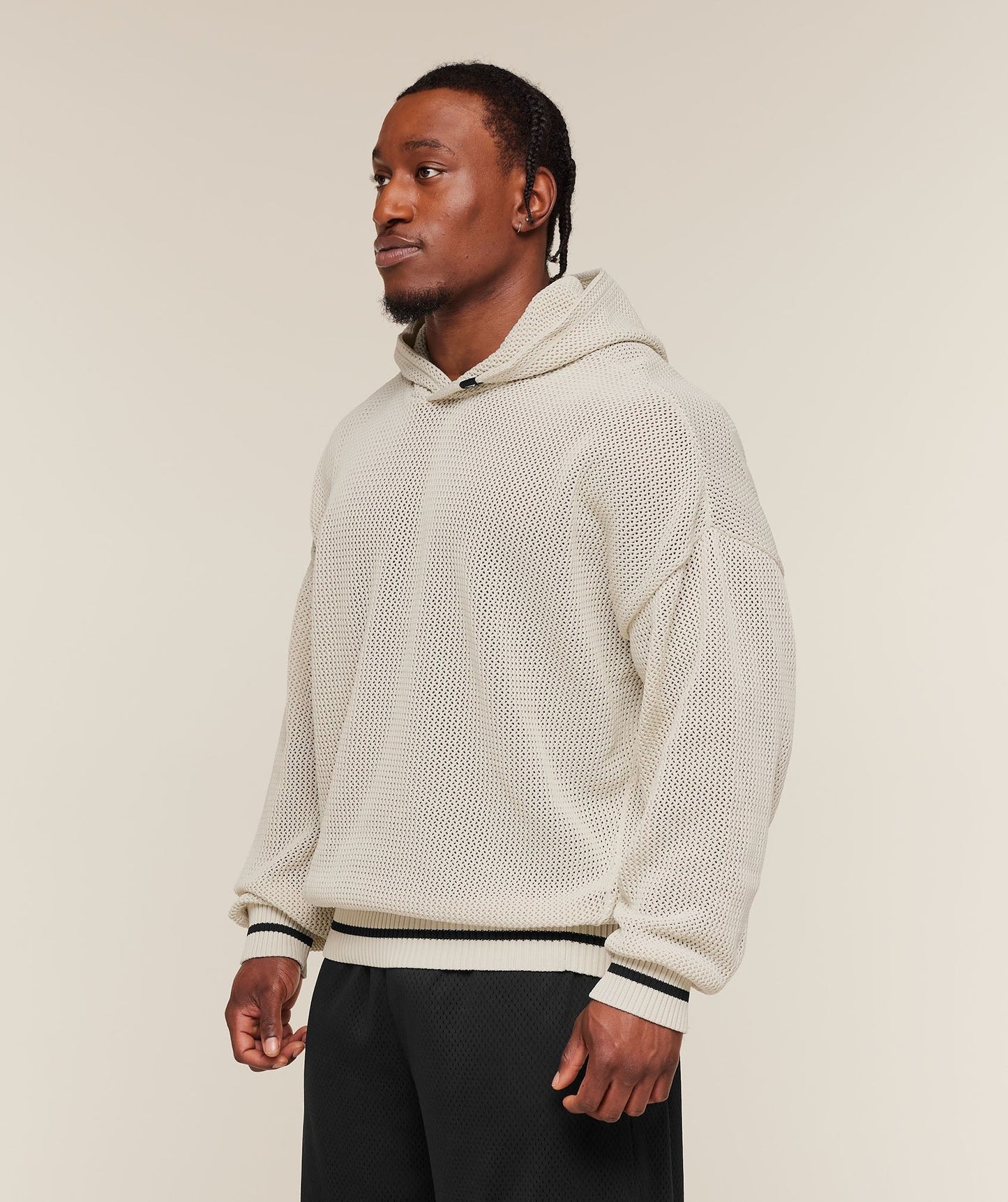 Gymshark Collective Crochet Style Hoodie - Tinted White
