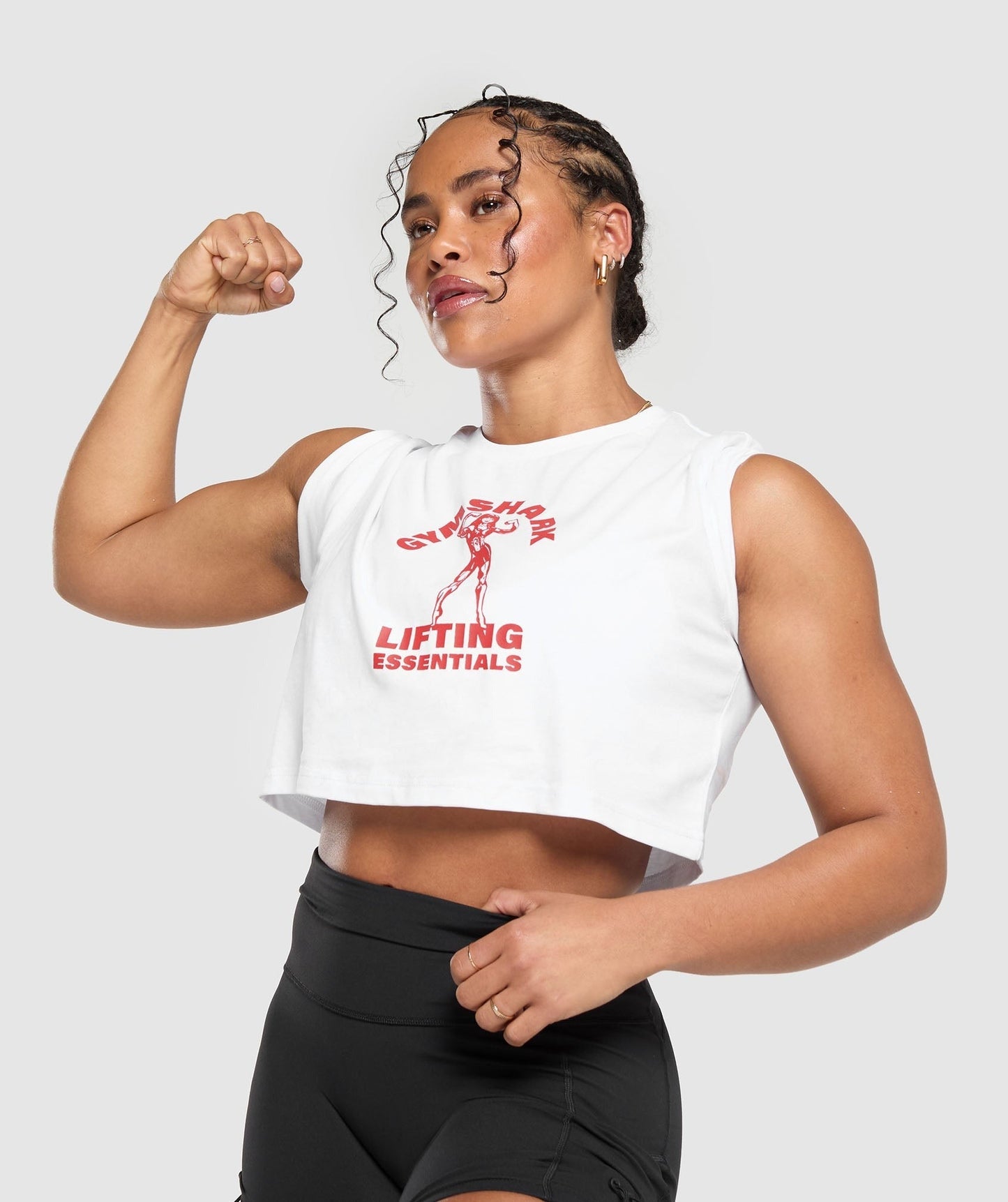 Gymshark Strong Women Crop Top - White
