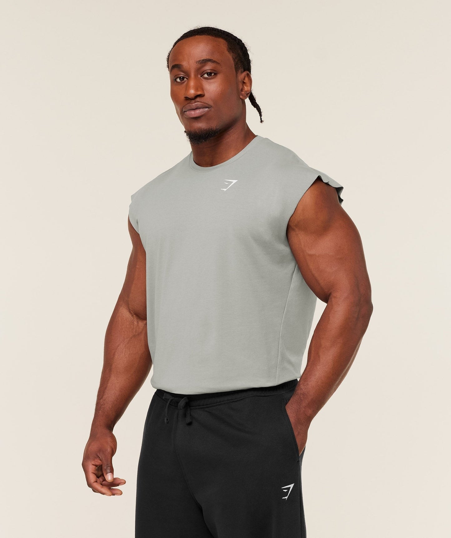 Gymshark Critical Cut Off Tank - Smokey Grey