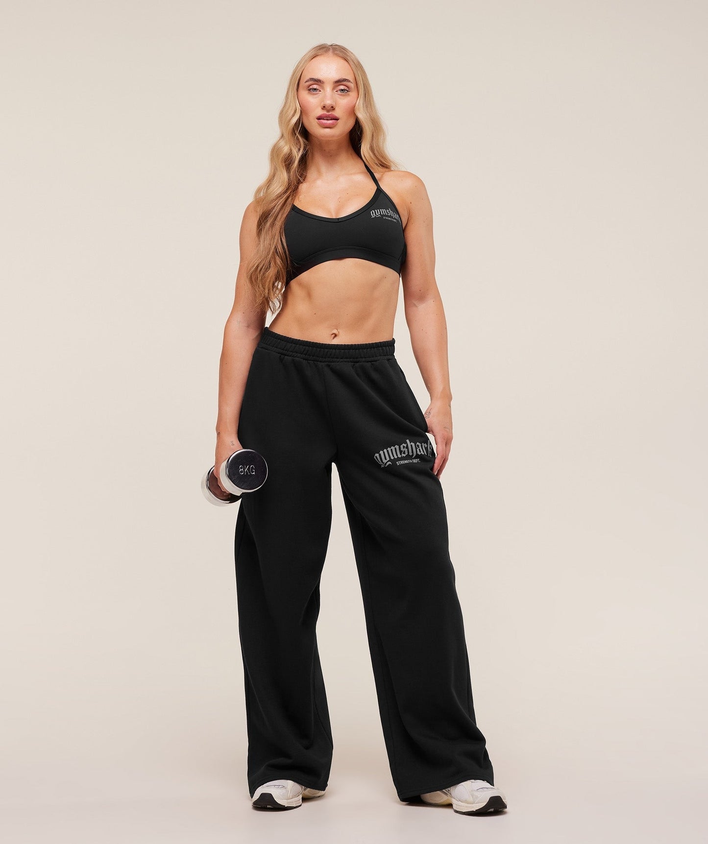 Gymshark Strength Department Wide Leg Joggers - Black