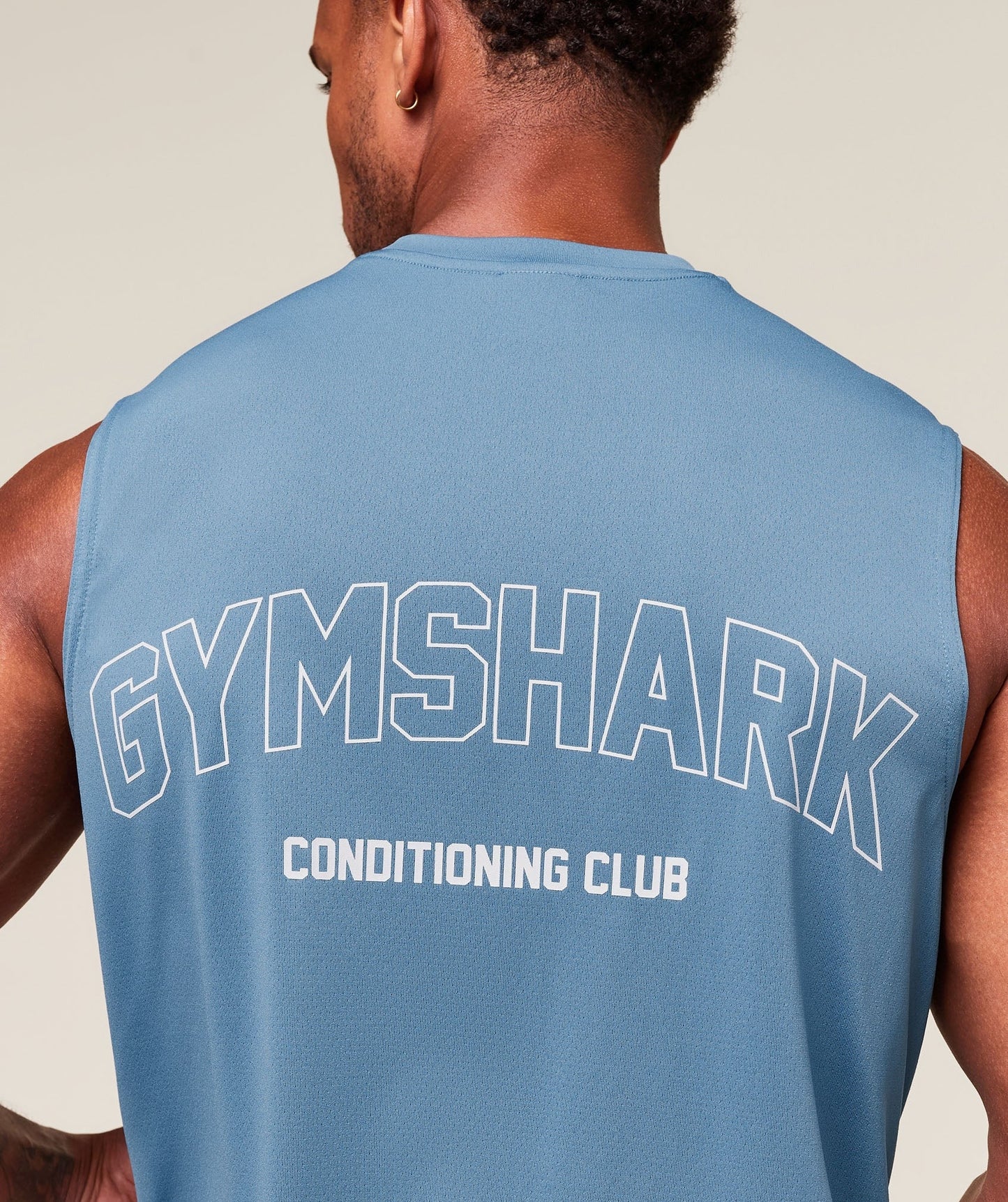 Gymshark Hybrid Athlete Cut Off Tank - Classic Blue
