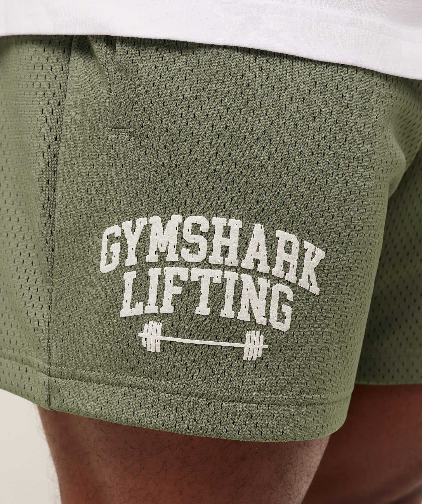 Gymshark Lifting Barbell Mesh 5" Short - Base Green