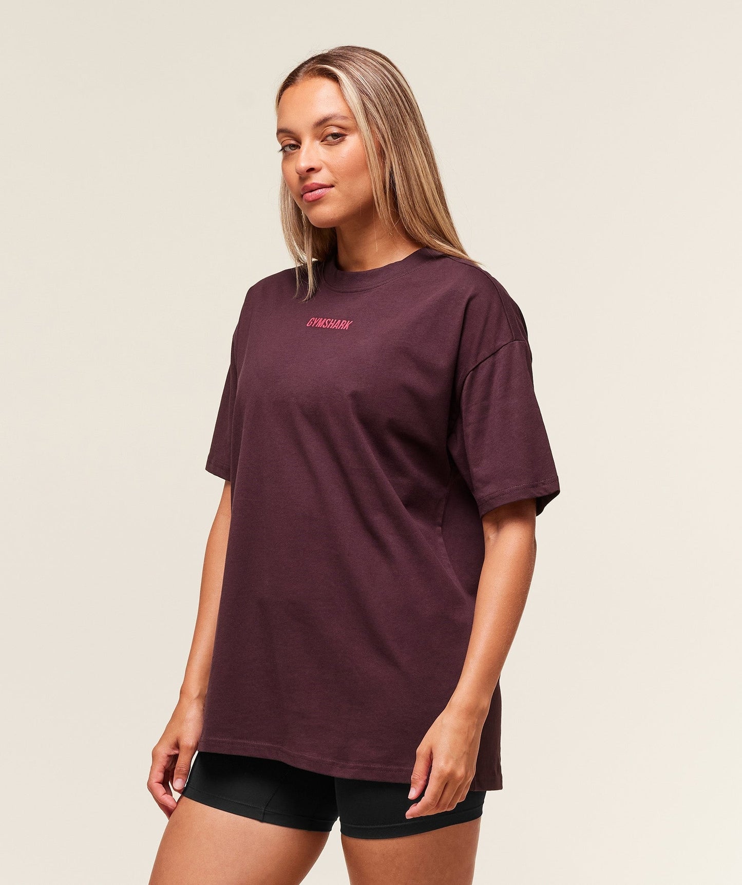 Gymshark Block Oversized T-Shirt - Cherry Purple