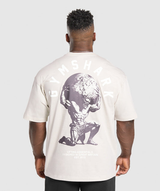 Gymshark Atlas T-Shirt - Oat White