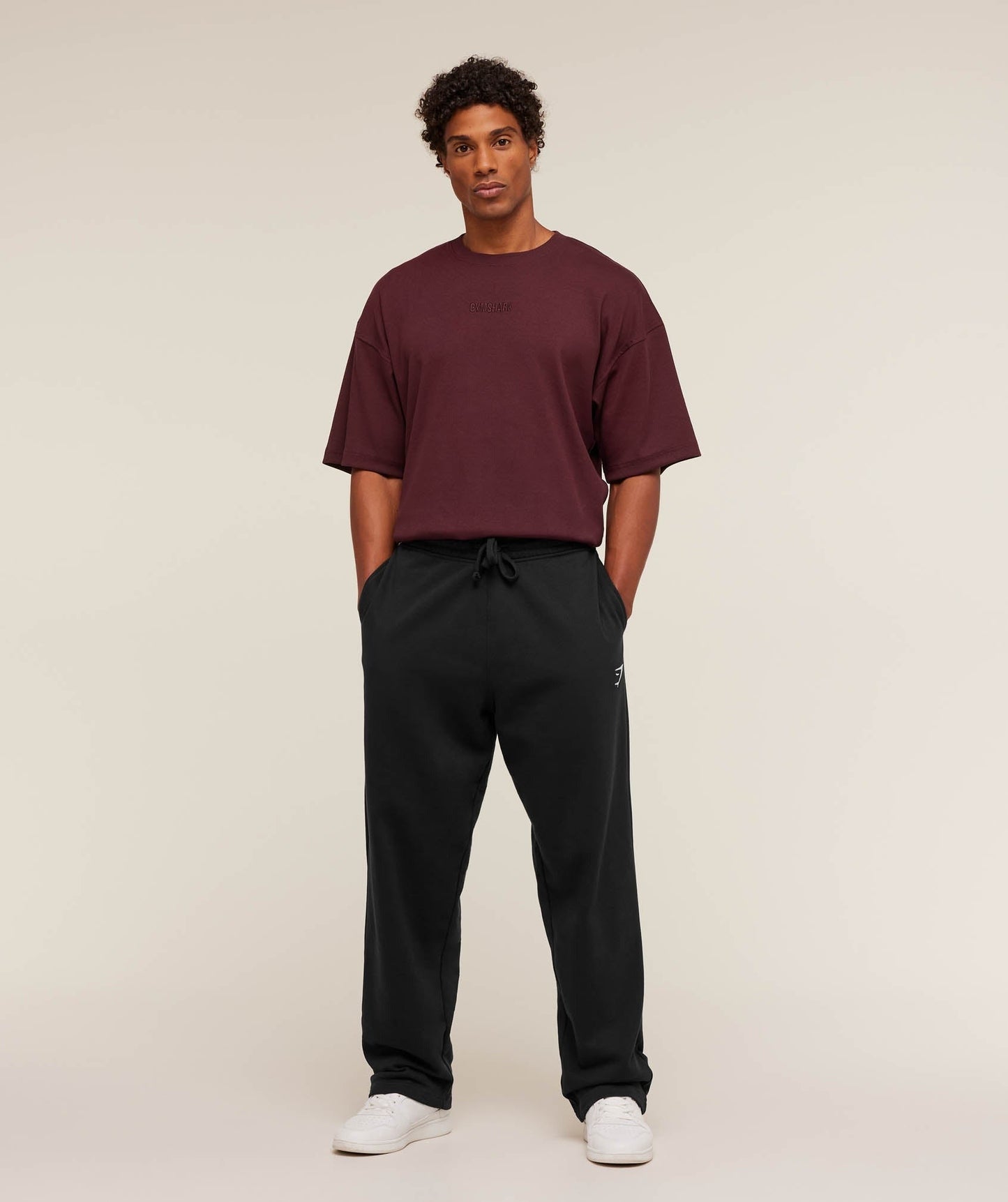Gymshark Oversized Premium Ribbed T-Shirt - Rich Maroon