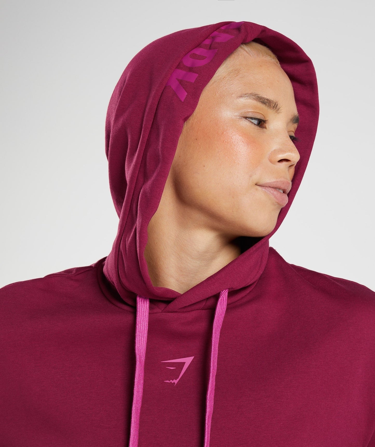 Gymshark Graphics Fraction Hoodie - Currant Pink