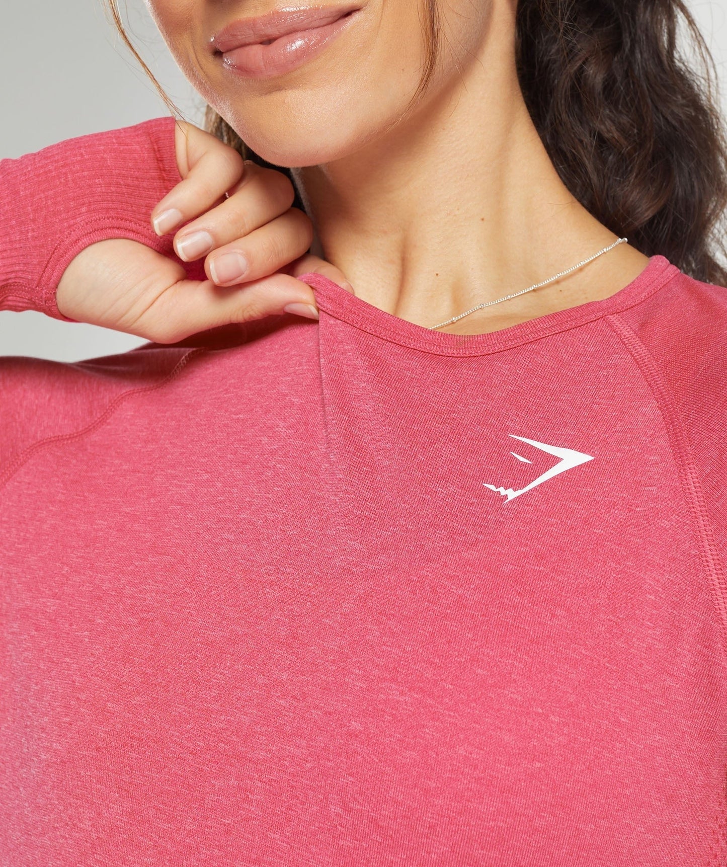 Gymshark Vital Light Long Sleeve Top - Bright Fuchsia Marl