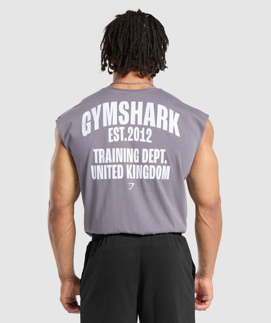 Gymshark Training Dept. UK Cut Off Tank - Fog Purple