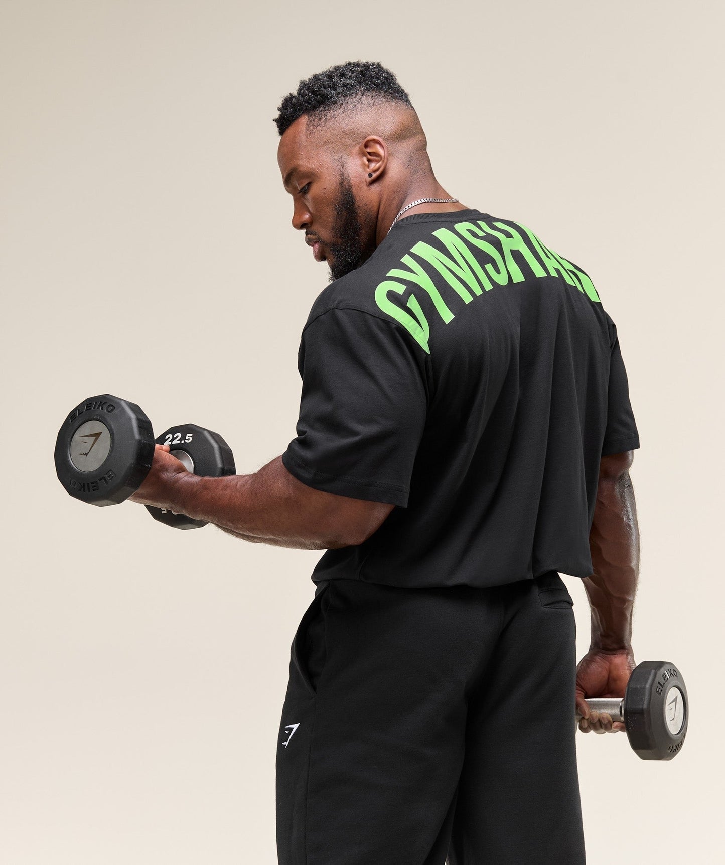 Gymshark Power T-Shirt - Black/Energy Gelato Green