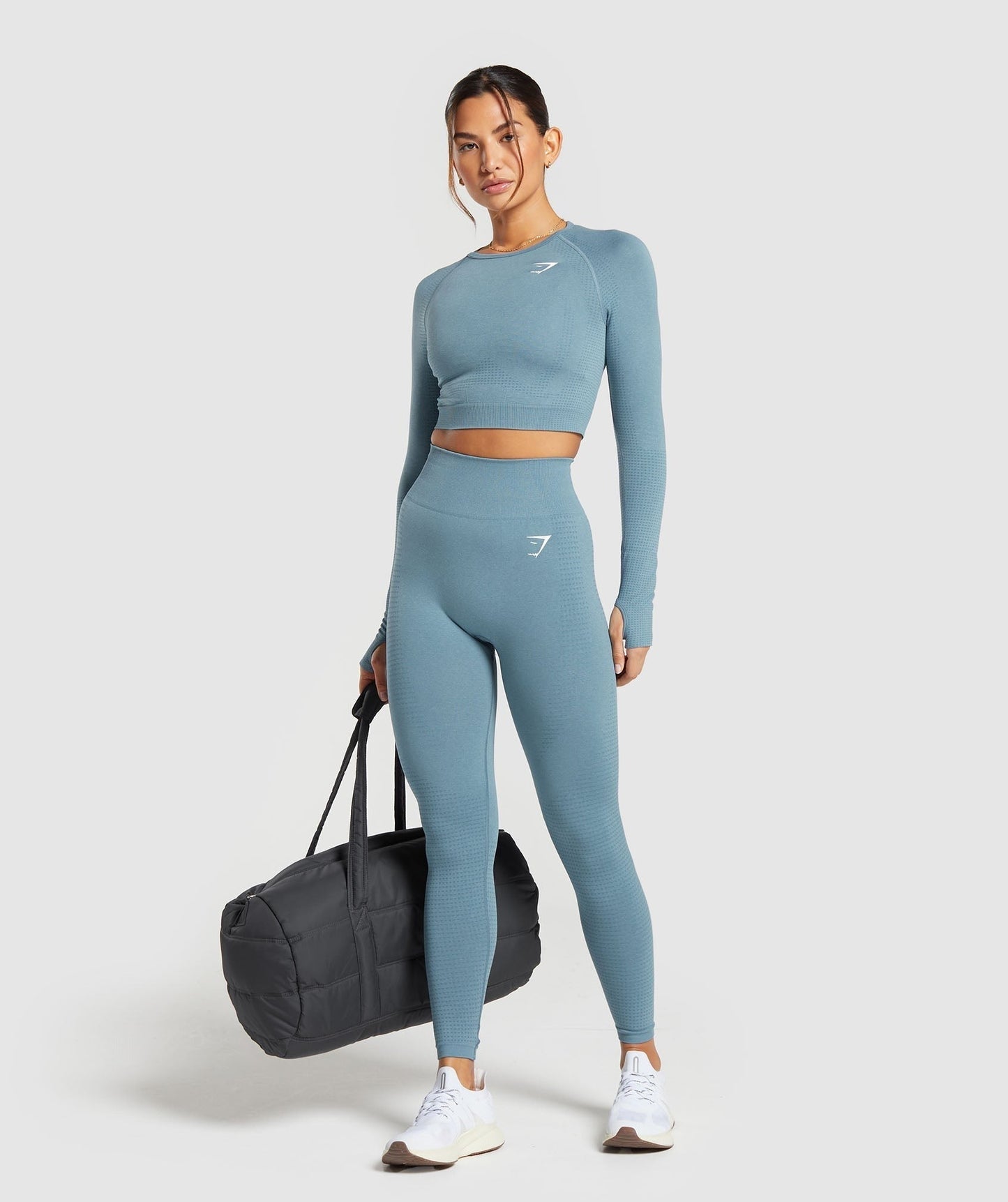 Gymshark Vital Crop Top - Faded Blue Marl