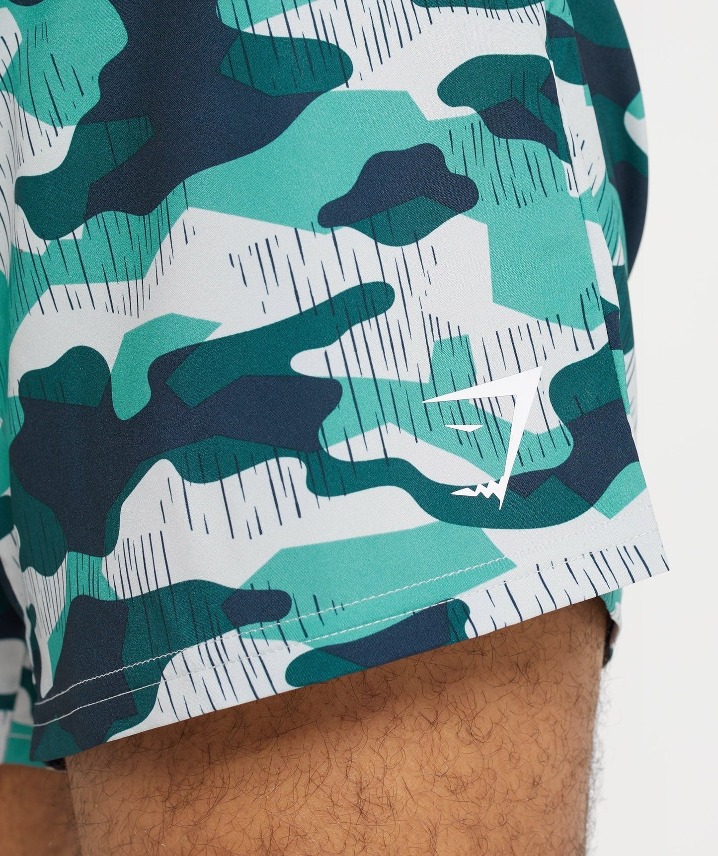 Gymshark Arrival 7" Short - Fauna Teal Print