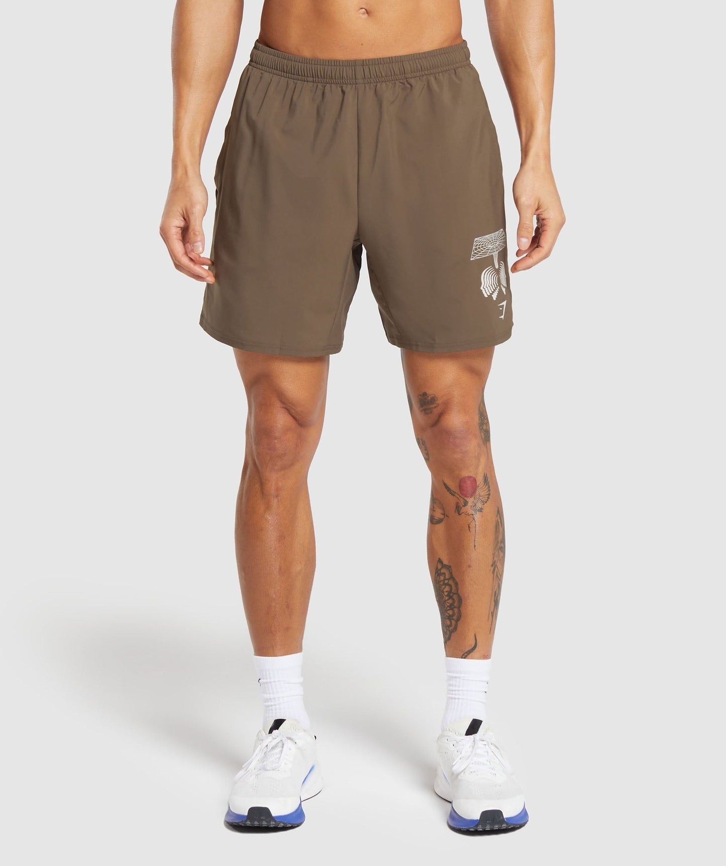 Gymshark Hybrid Wellness 7" Shorts - Penny Brown