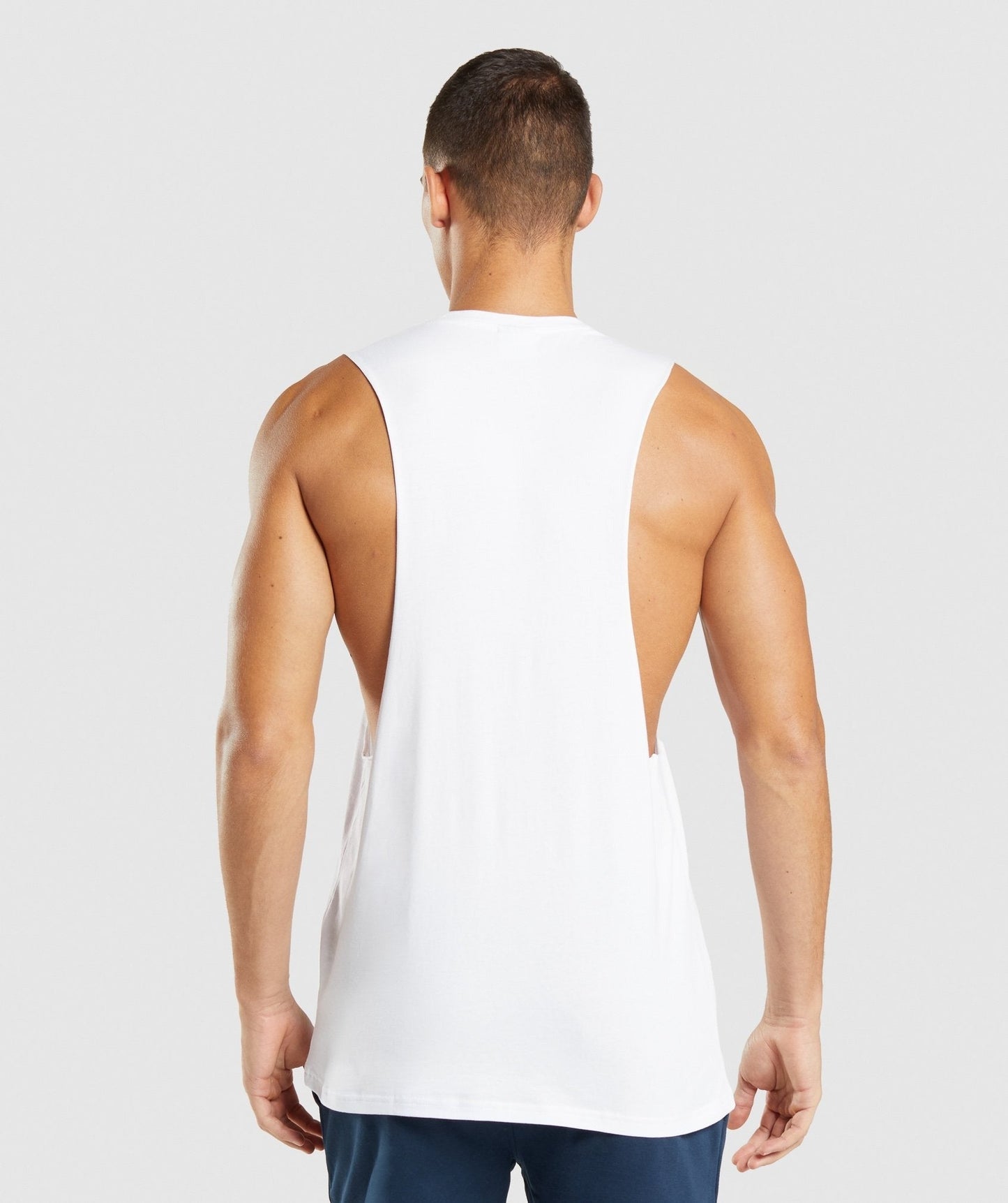 Gymshark Central Drop Arm Tank - White