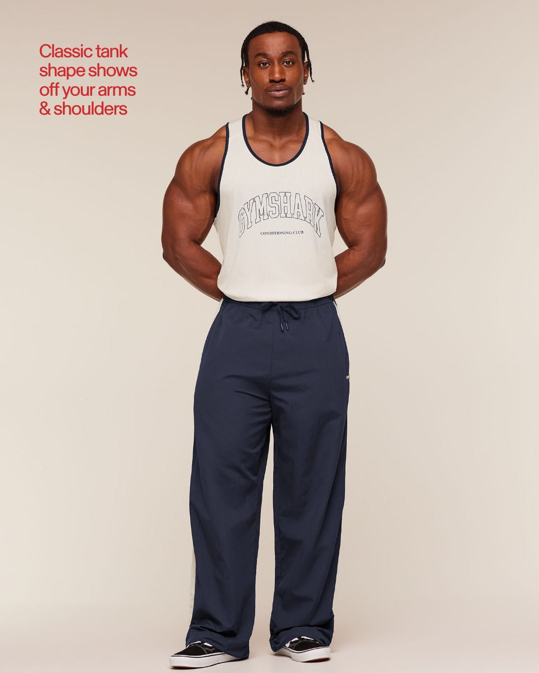 Gymshark Collegiate Tech Tank - Soft White