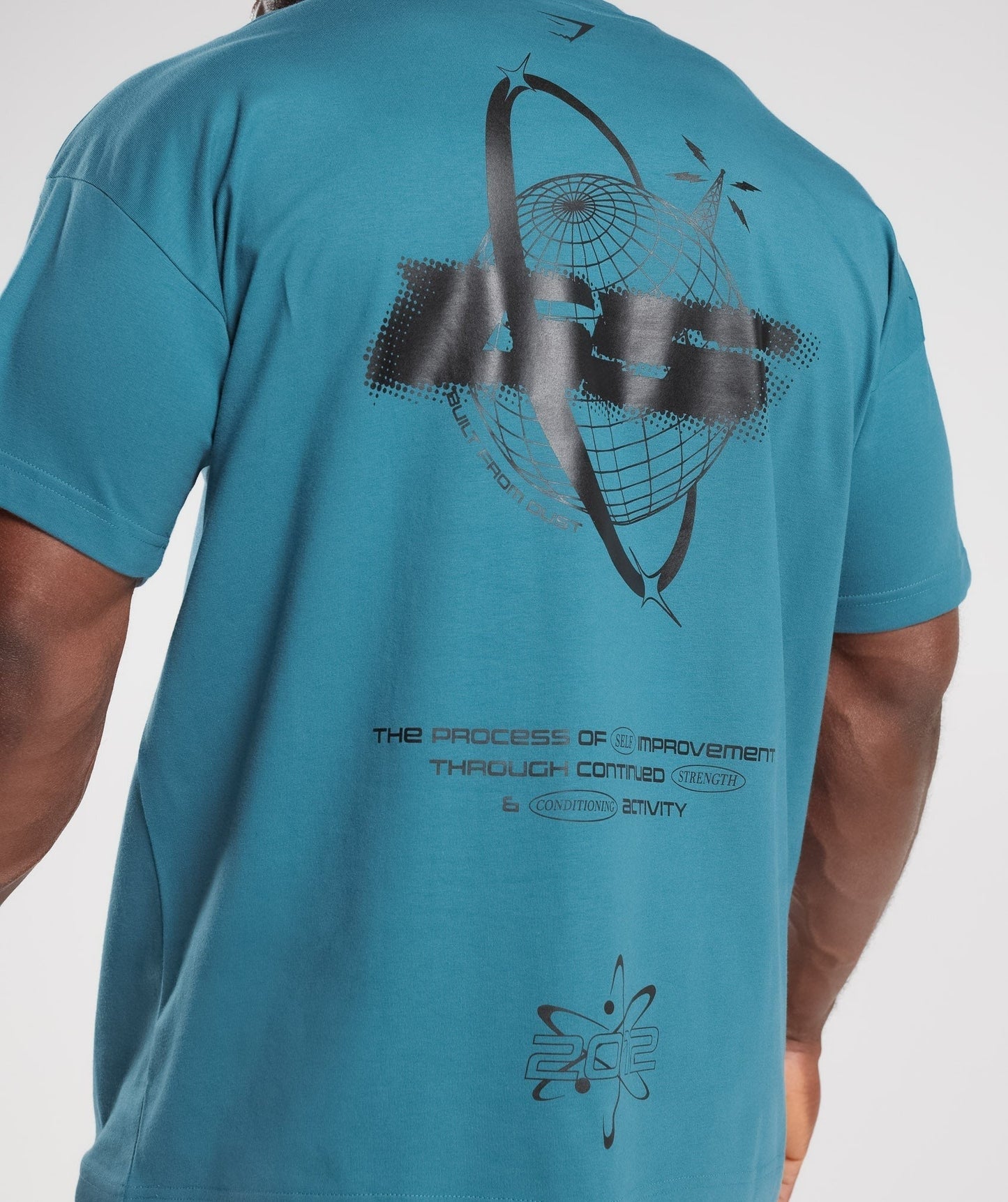 Gymshark Intergalactic Lifting Oversized T-Shirt - Terrace Blue