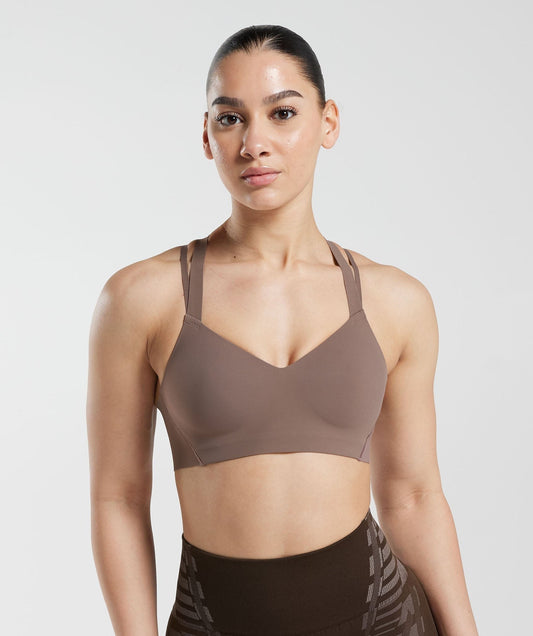 Gymshark APEX LIMIT SPORTS BRA - Truffle Brown