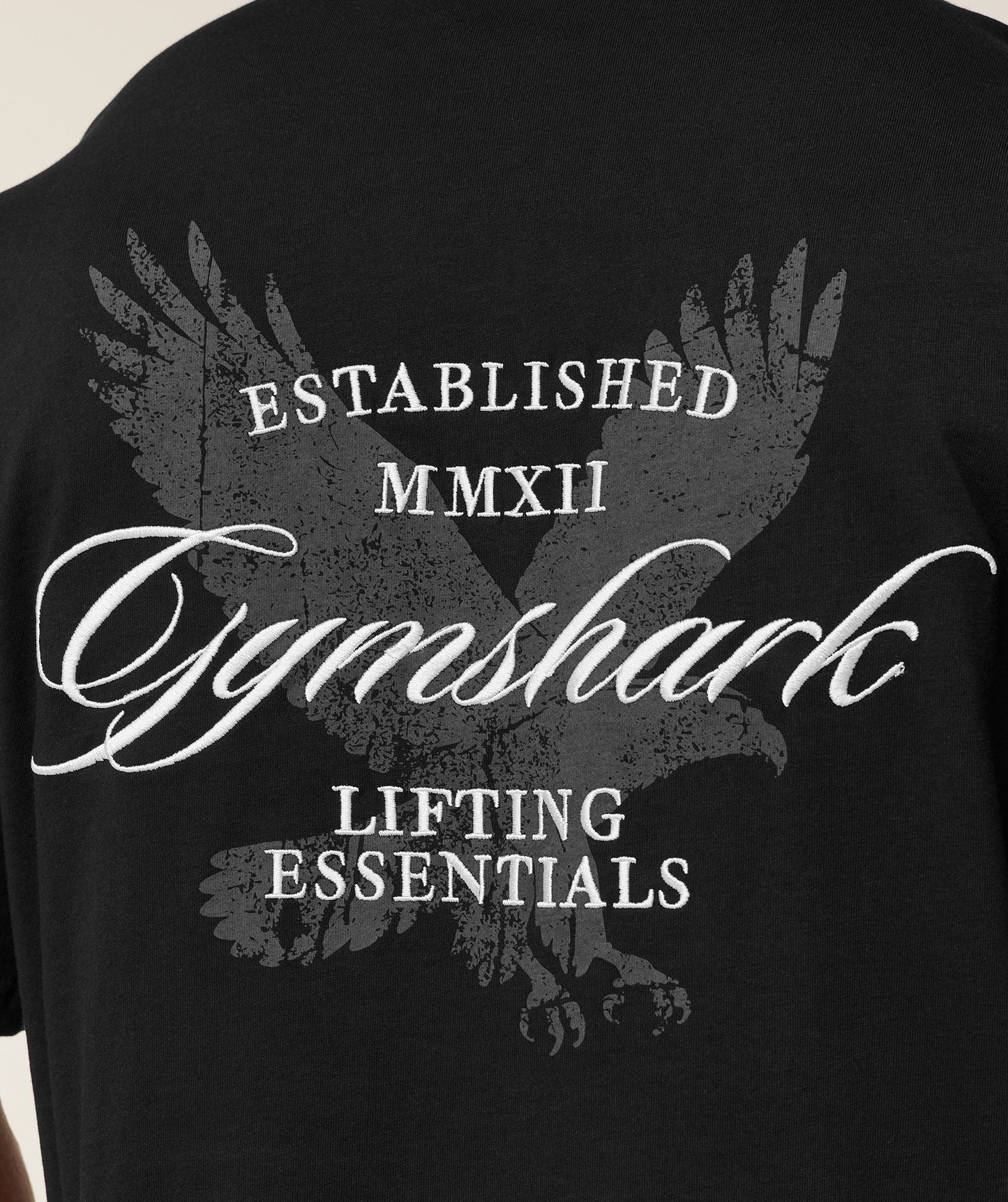Gymshark Eagle Script Graphic T-Shirt - GS Black