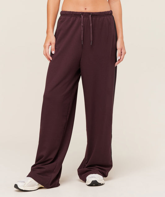 Gymshark Retro Stripe Snap Pants - Cherry Purple/Black