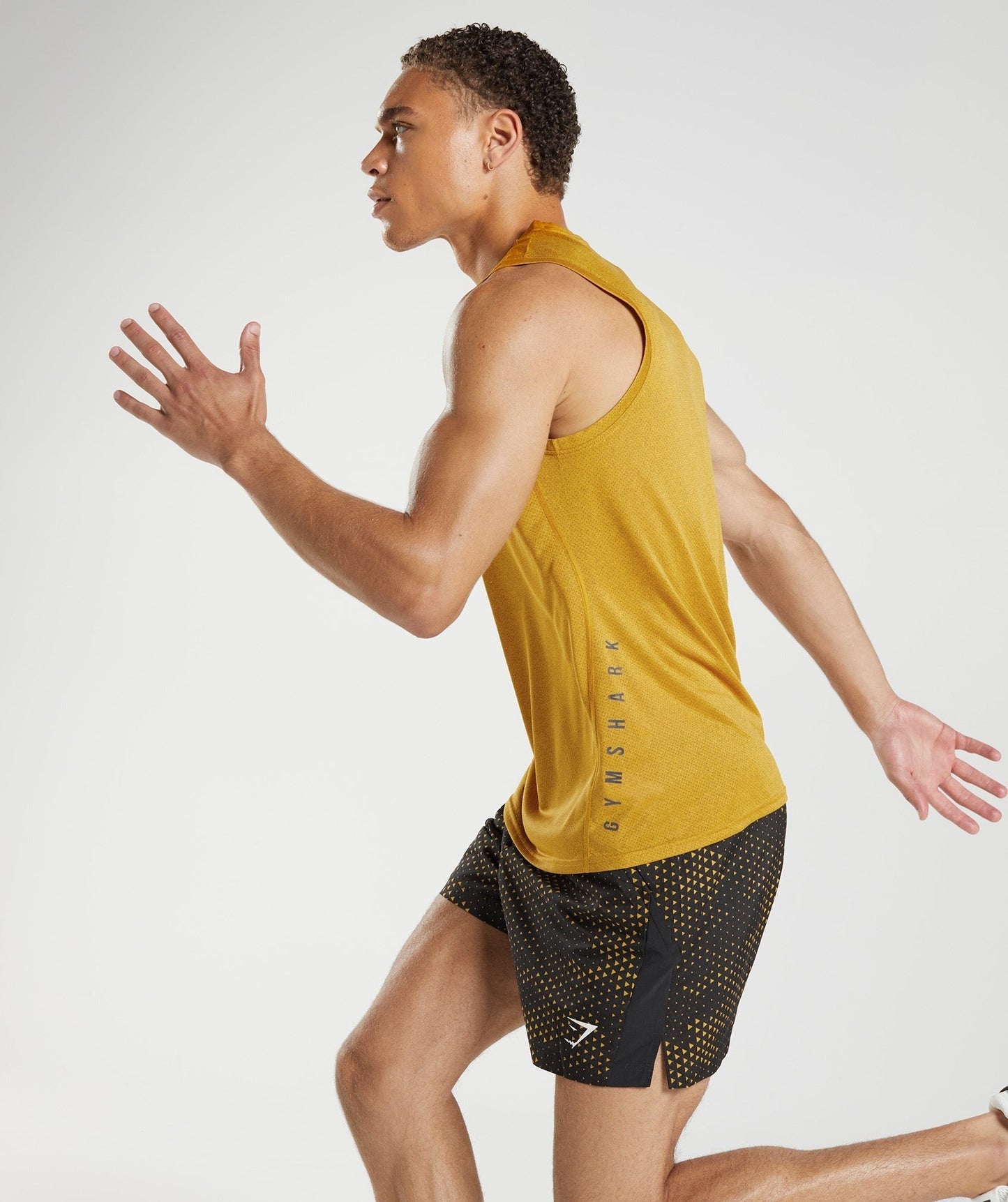 Gymshark Sport Tank - Turmeric Yellow/Black Marl