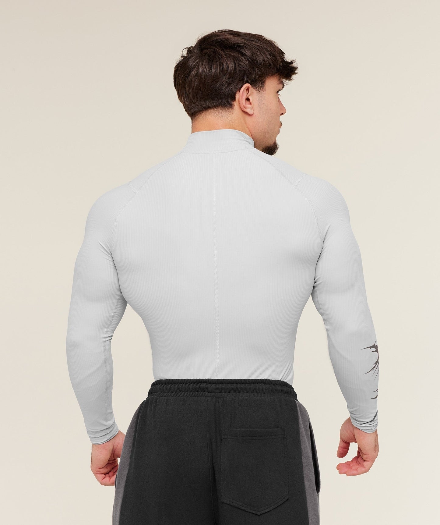 Gymshark x Carlos Belcast Long Sleeve Tee - Light Grey/Grey