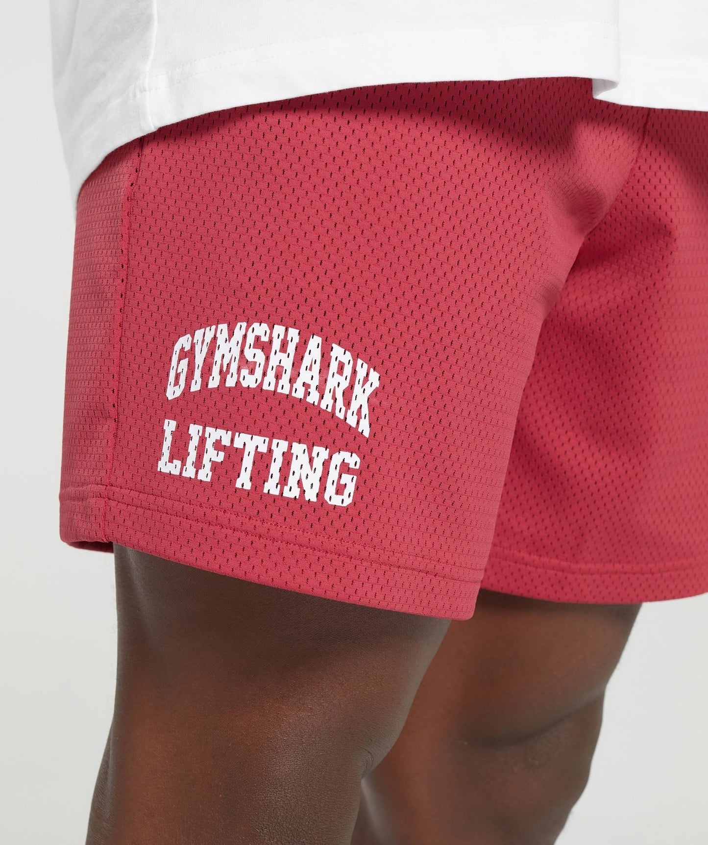 Gymshark Lifting Mesh 7" Shorts - Vintage Pink