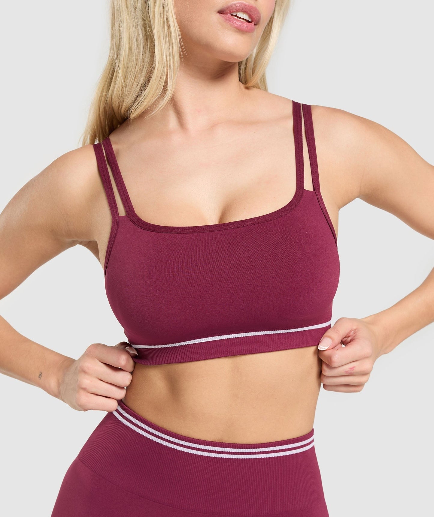 Gymshark Contrast Seamless Sports Bra - Strong Pink