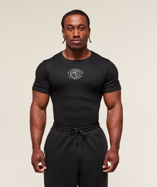 Gymshark Legacy Ribbed T-Shirt - Black