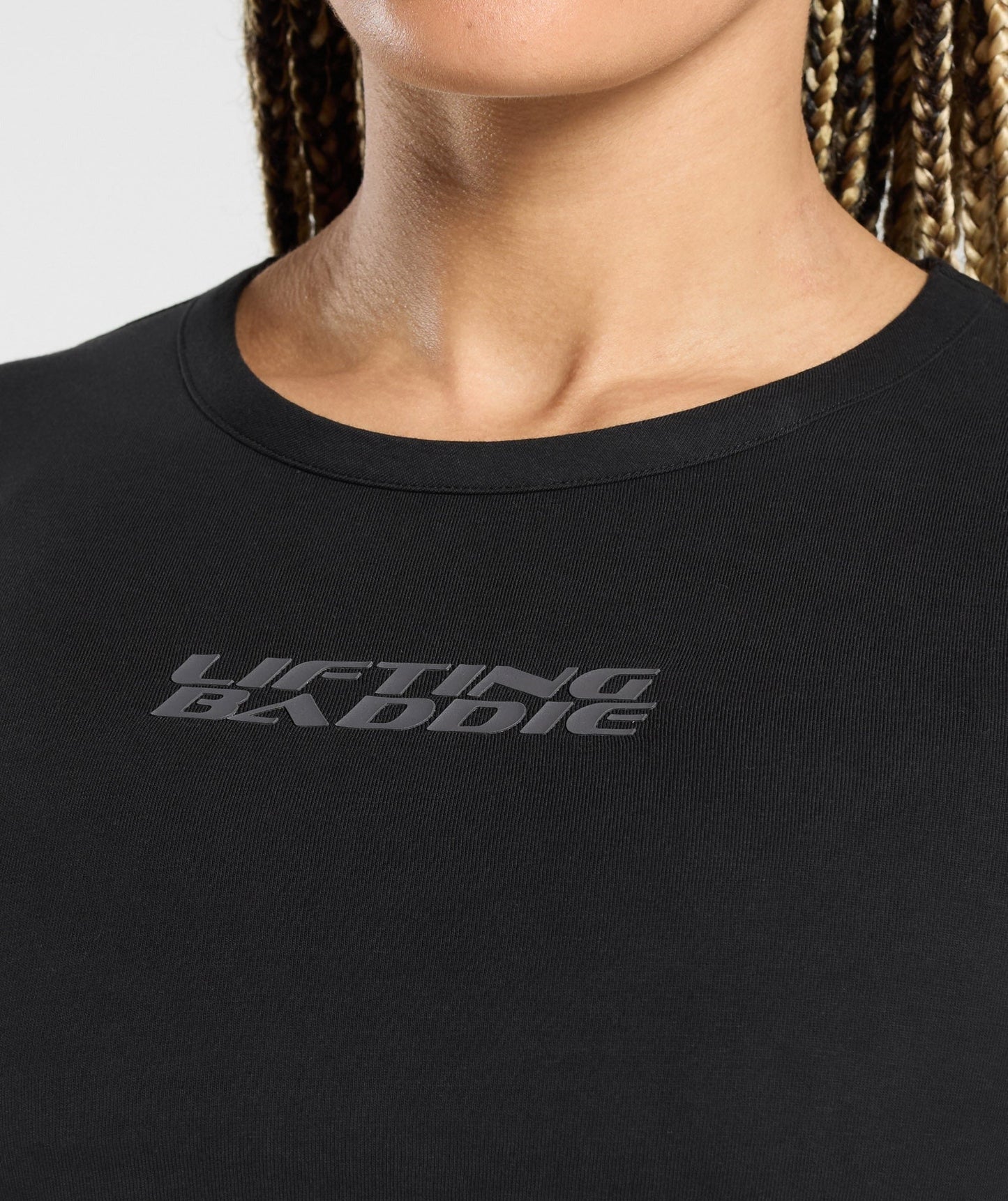 Gymshark Lifting Baddie Midi Long Sleeve Top - Black