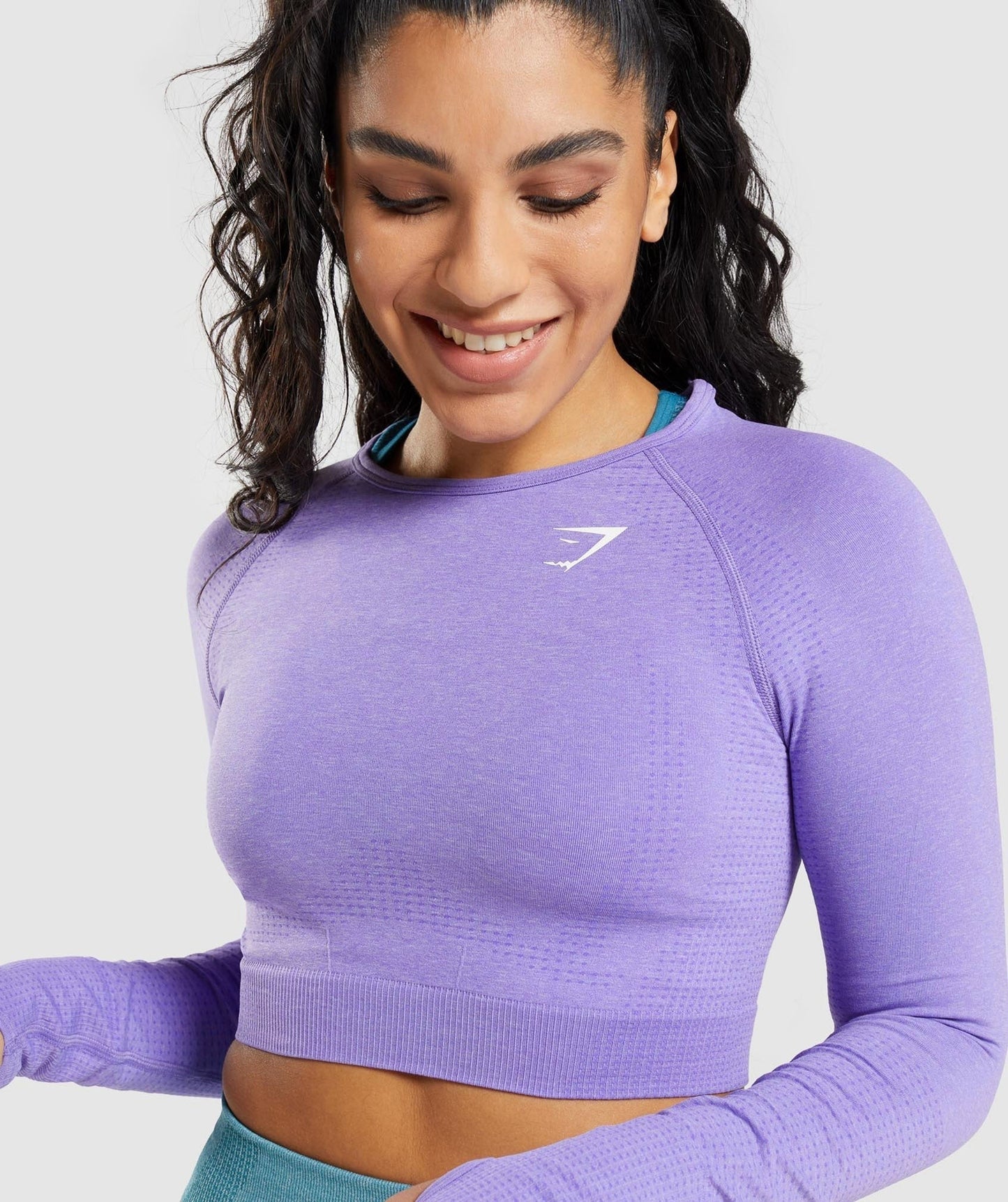 Gymshark Vital Crop Top - Bright Purple Marl