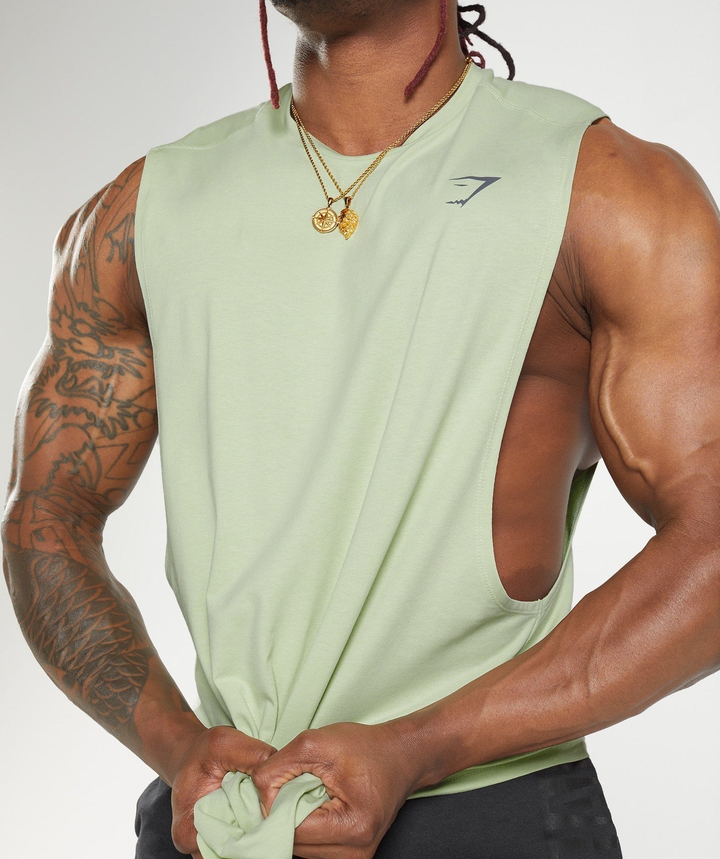Gymshark Bold Drop Arm Tank - Flora Green