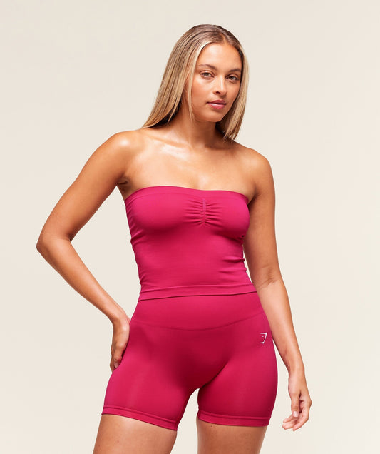 Gymshark Everyday Seamless Midi Tube Top - Build Pink