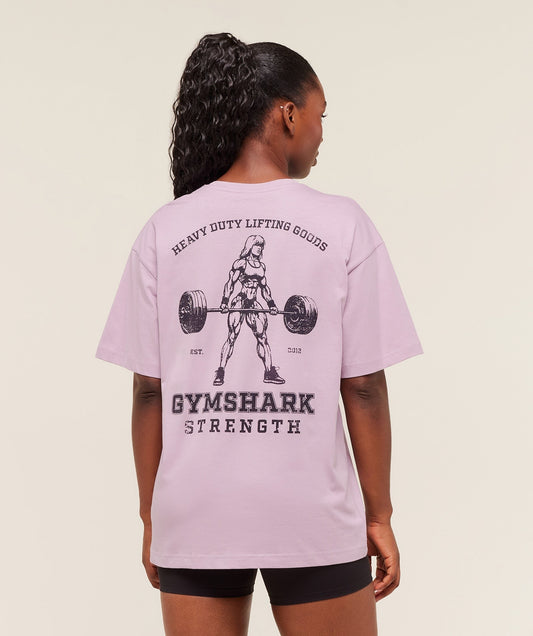 Gymshark Strength Graphic T-Shirt - Warm Lilac