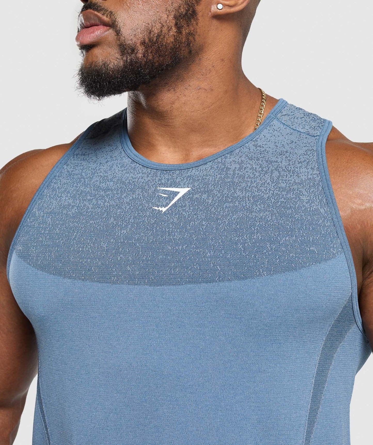 Gymshark Shadow Seamless Stringer - Faded Blue