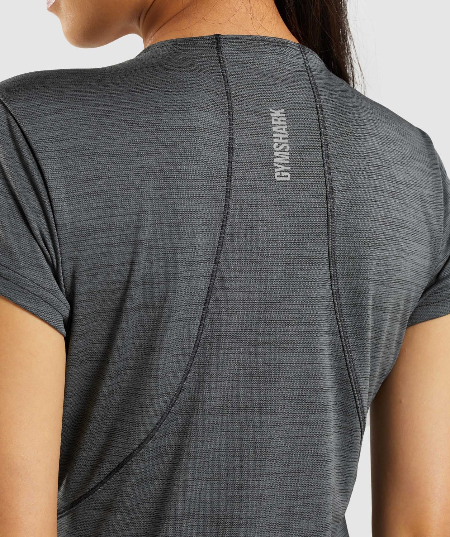 Gymshark Speed T-Shirt - Black/Charcoal Marl