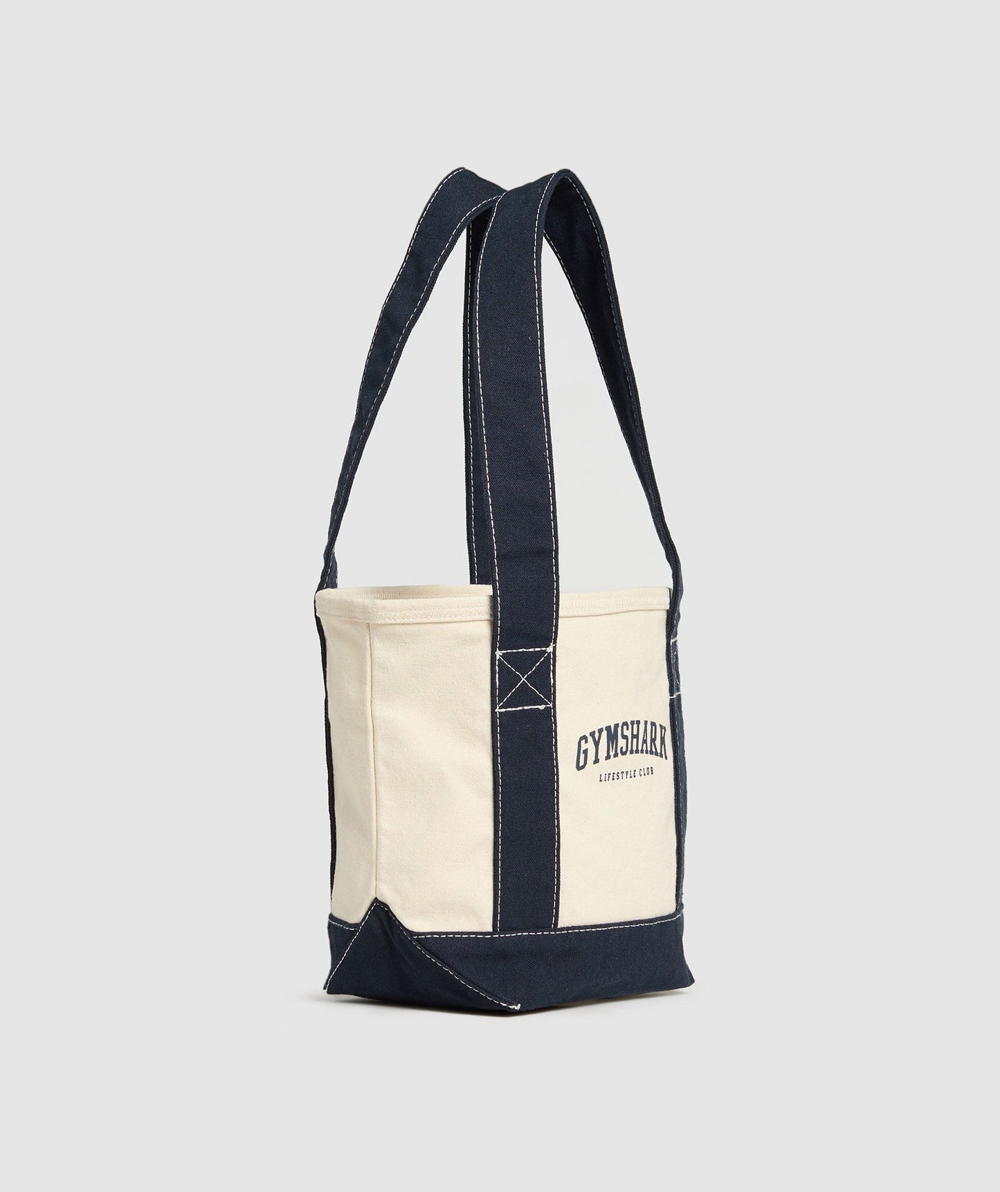 Gymshark Collegiate Mini Tote - Oat White/Heavy Blue