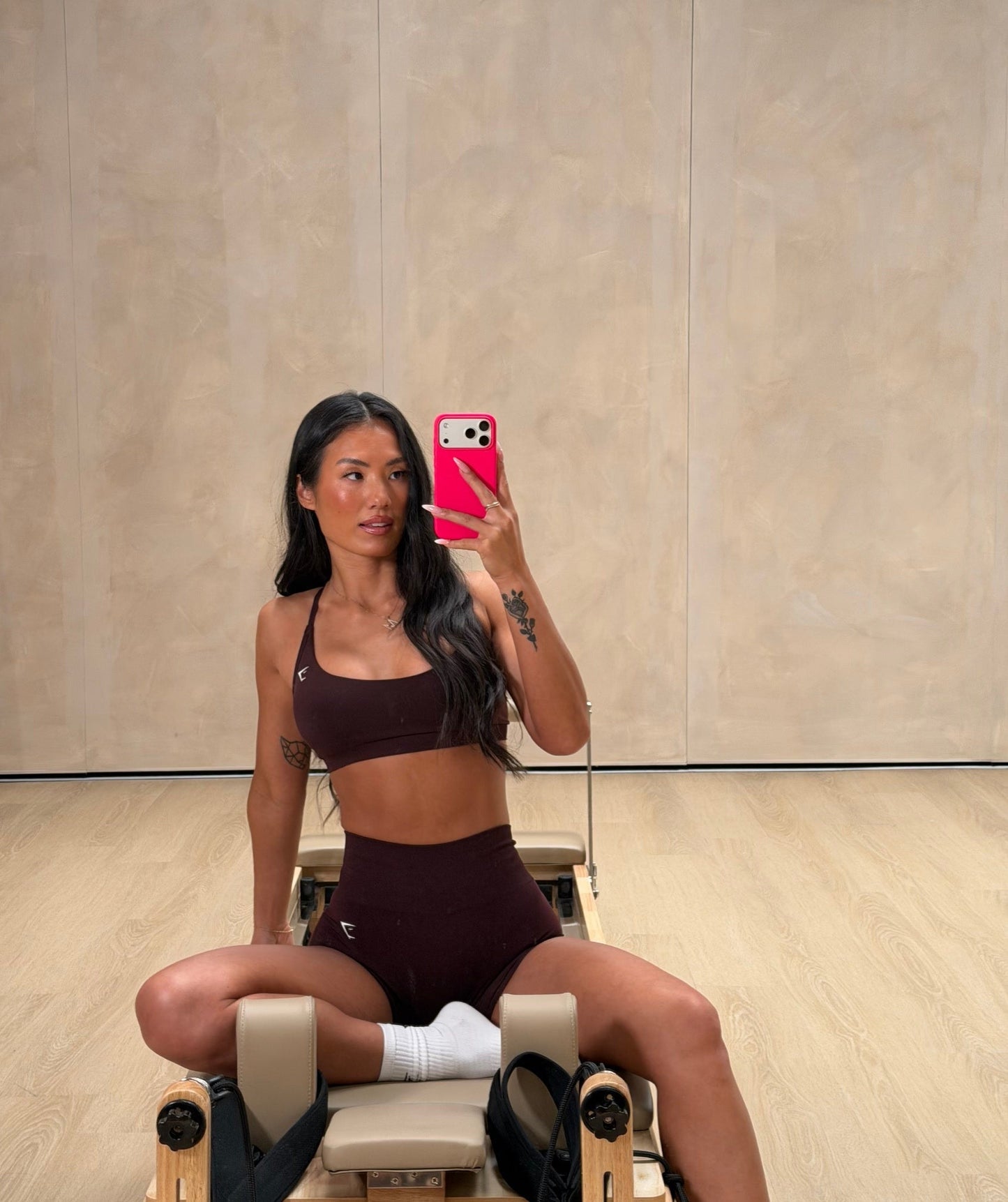 Gymshark Everyday Seamless Racerback Sports Bra - Cherry Purple
