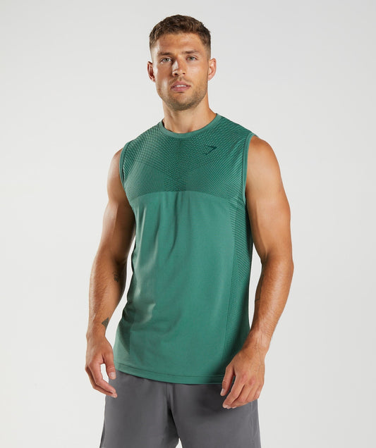 Gymshark Apex Seamless Tank - Hoya Green/Woodland Green