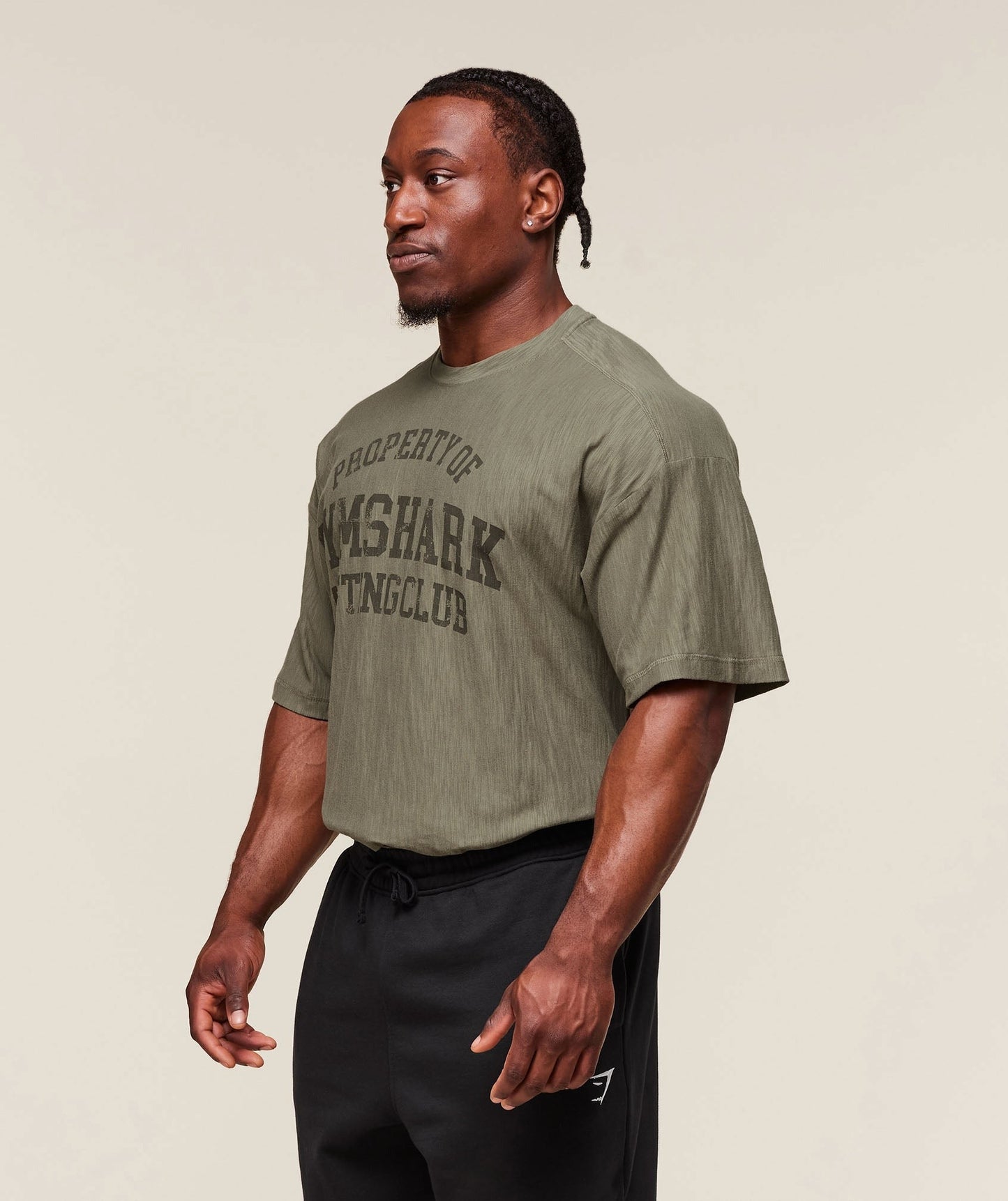 Gymshark Lightweight Slub Textured T-Shirt - Utility Green