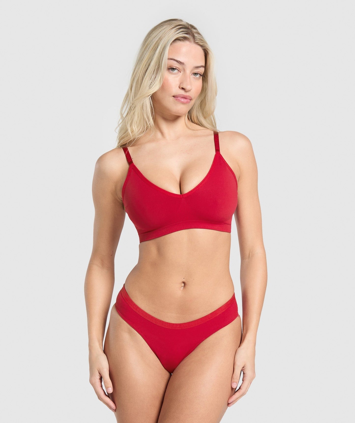 Gymshark Seamless Dipped Front Thong - Carmine Red