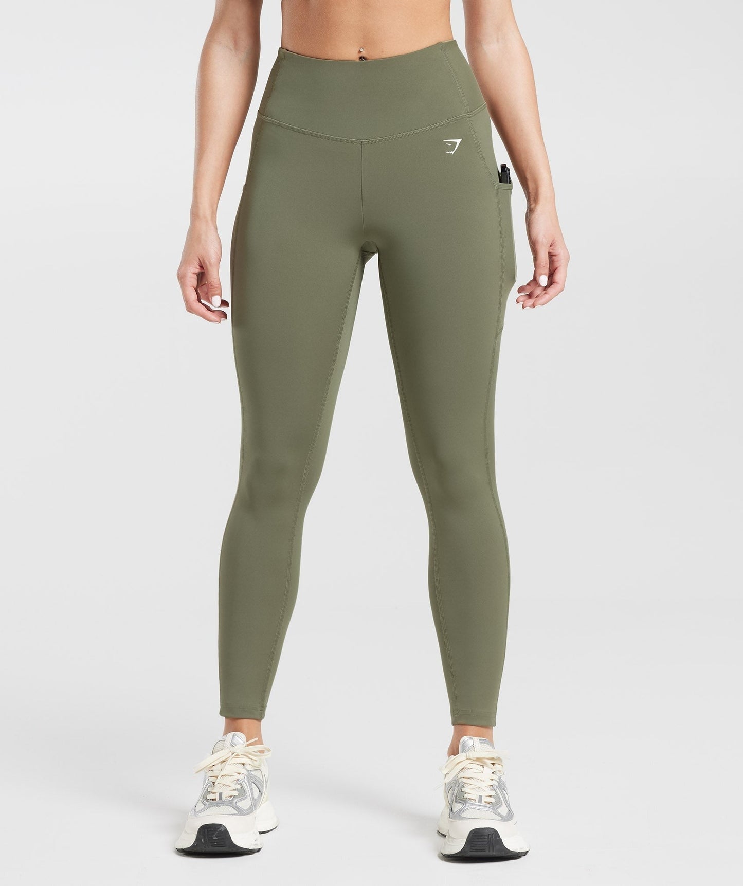 Gymshark Pocket Leggings - Dusty Olive