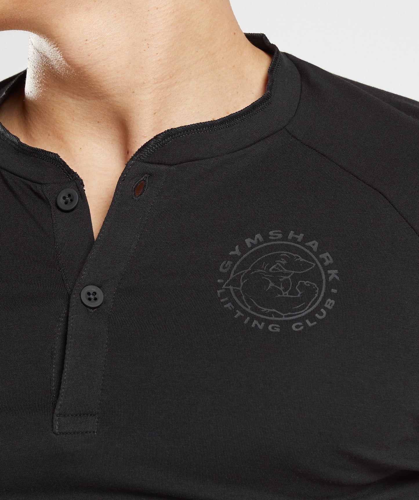Gymshark Legacy Henley Top - Black