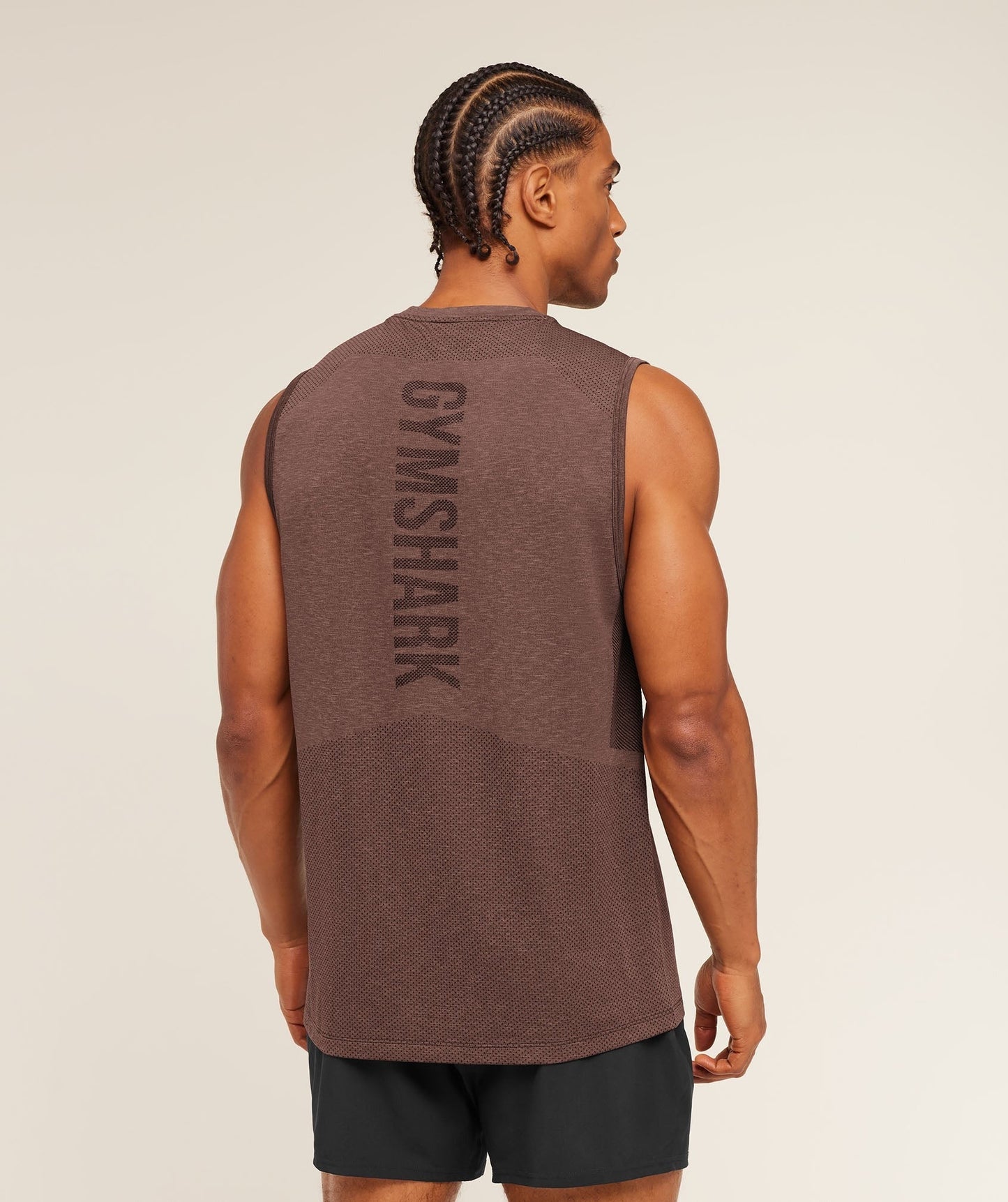 Gymshark Lightweight Seamless Tank - Soft Brown/Marl