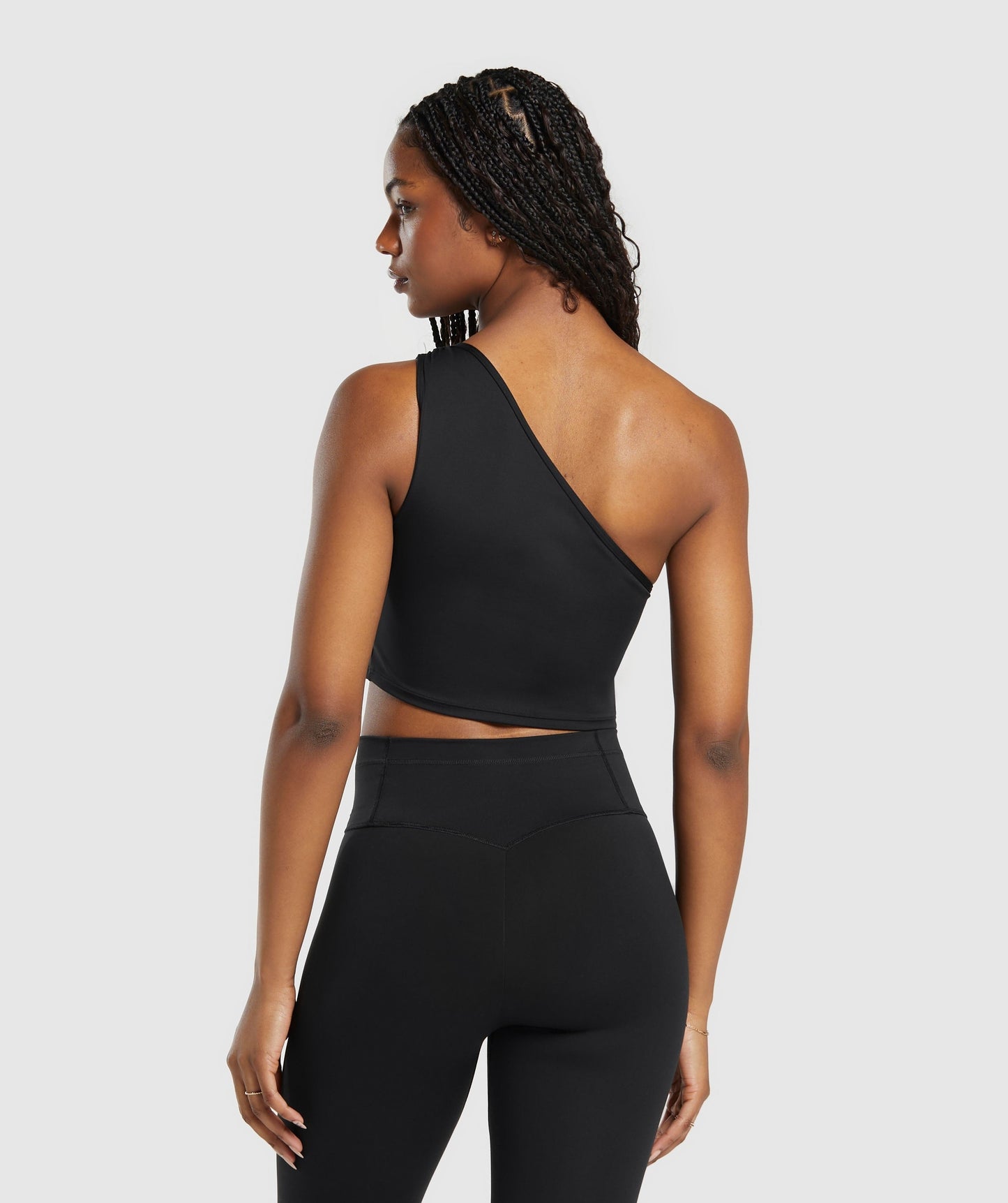 Gymshark Everyday One Shoulder Ruched Tank - Black