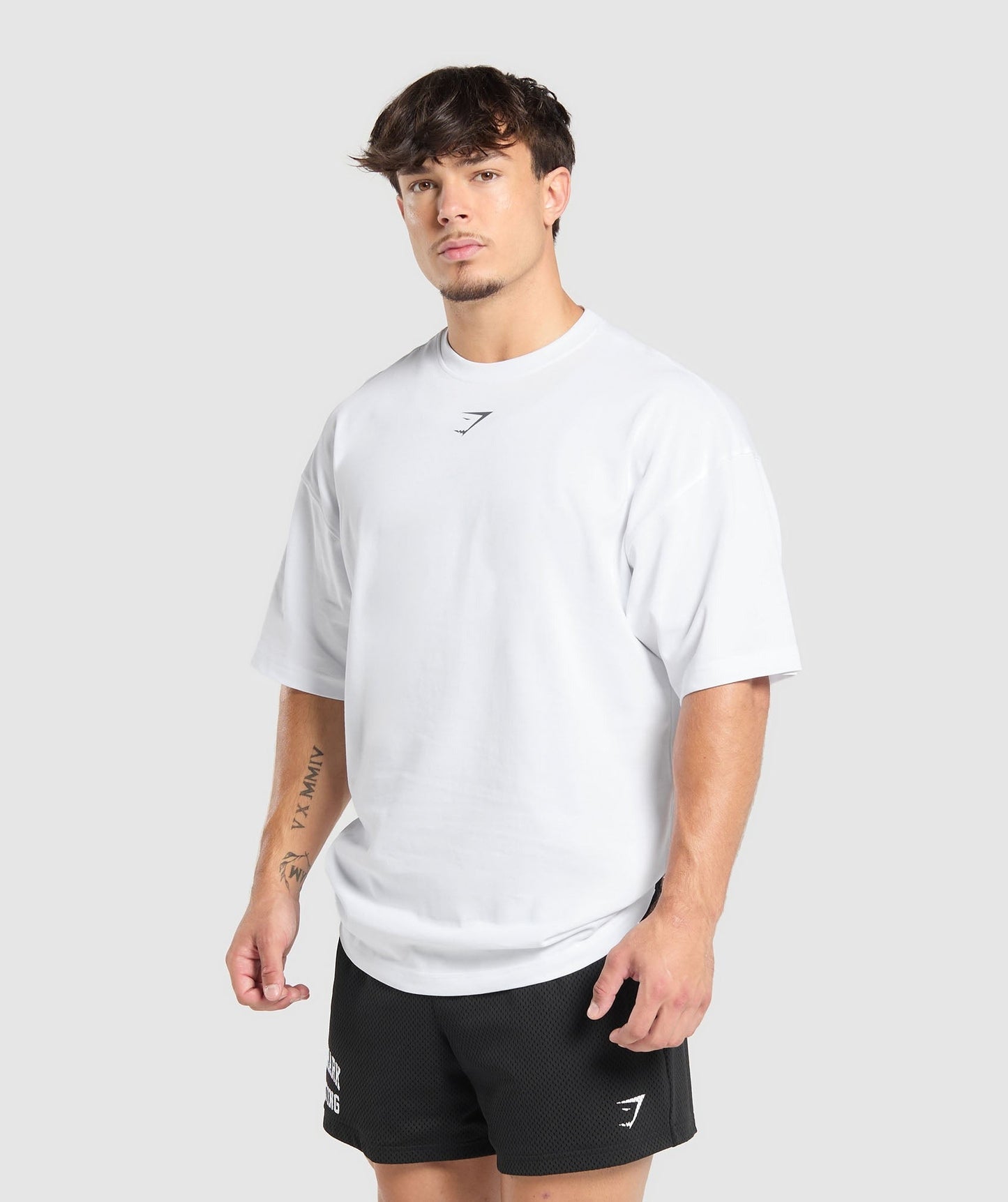 Gymshark Lifting Club T-Shirt - White/Pitch Grey